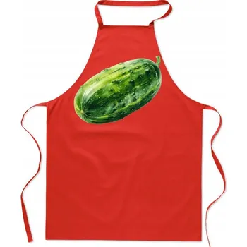 Kuchyňská zástěra Kuchyňská zástěra Okurka Zemní módní potisk Zelenina Dárek