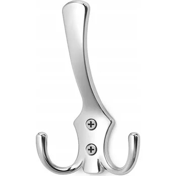 Věšák QRS Věšák na oblečení, háček do koupelny, kovový chrom, držák na ručníky