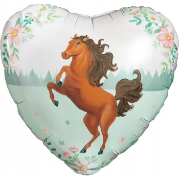 Balónek Fóliový balónek Koník Koně narozeniny srdce