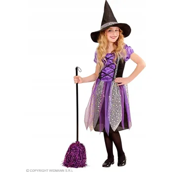 Karnevalový kostým KOSTÝM ČARODĚJNICE HVĚZDNÁ ČARODĚJKA HALLOWEEN 158