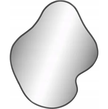 Zrcadlo Zrcadlo Nástěnné Kosmetické s Rámem PVC Černé 60x50 cm