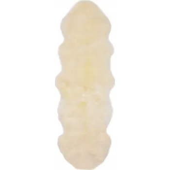 Koberec Kobereček z pravé ovčí kůže bílý 180 x 60 cm, délka vlasu 5-7 cm