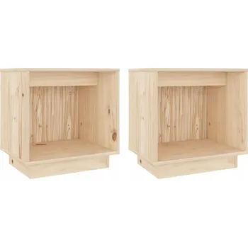 Noční stolek Dřevěné noční stolky z masivního borovicového dřeva 40 x 30 x 40 cm