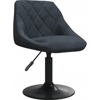 Barová židle Barová Židle Sametová s Nastavitelnou Výškou a Otáčením o 360 Stupňů, Tmavá