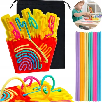 Hračka pro nejmenší SENZORICKÁ HRAČKA SILIKONOVÁ VZDĚLÁVACÍ ADHD AUTISMUS + TAŠKA SADA