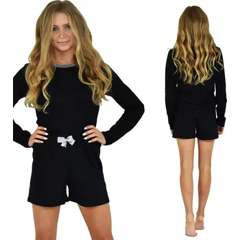 Dámské pyžamo Born2rest dámské pyžamo bavlna černé barvy, velikost XS