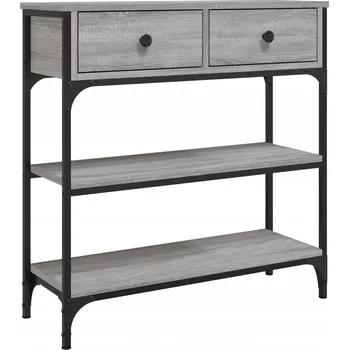 Konferenční stolek Konzolový stolek s nastavitelnými nožičkami, šedý dub sonoma, 72,5x25x75 cm