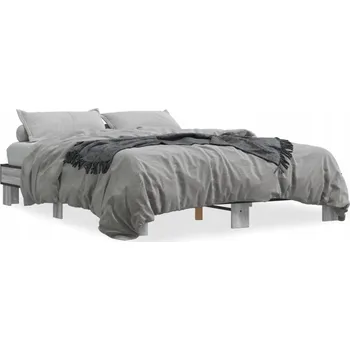 Postel Rám postele šedý dub sonoma 203 x 153 x 30 cm