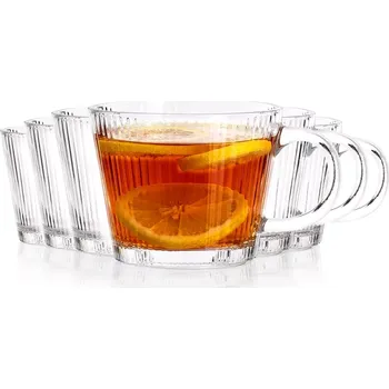 Sklenice sklenice na kávu a čaj 370 ml, 6 ks