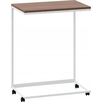 Konferenční stolek Bílý a hnědý odkládací stolek C 55 x 35 x 70 cm