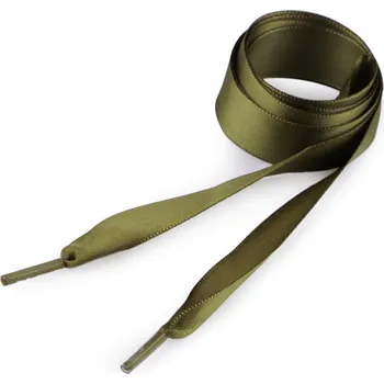 Tkaničky do bot Saténové tkaničky do bot, tenisek a mikin délka 110 cm, velké, 17 zelená khaki stř.