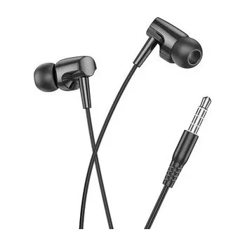 Sluchátka HOCO drátová sluchátka Jack 3,5 mm s mikrofonem M112, černé, do uší