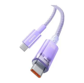 Datový kabel BASEUS kabel USB‑C na USB‑C PD 6A 100W Explorer 1 m fialový - Baseus + zdarma možnost vyzkoušet a vrátit zboží do 30 dní