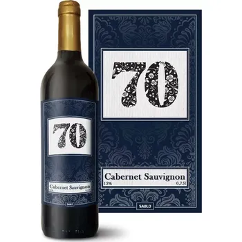 Víno Sablio Červené víno k 70. narozeninám: 0,75 l