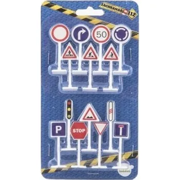 autíčko Medvídci Dopravní značky 14ks plastové na kartě