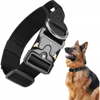 Obojek pro psa Taktický obojek pro psa QR silný nastavitelný policejní odolný 46-55cm L