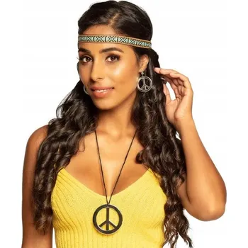 Karnevalový kostým Boland dámský hipisácký kostým – sada 3 dílů