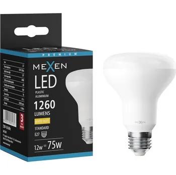 Žárovka Mexen Nova Žárovka LED E27, R80, 12W, Teplá - 3000K, 1260 lm - L105-E27-1230-01 Żarówki LED