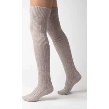 Dámské ponožky Dámské vlněné nadkolenky 089 Světle béžová - Steven světle béžová 35-37