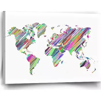 Obraz Sablio Obraz Barevné světadíly - 60x40 cm