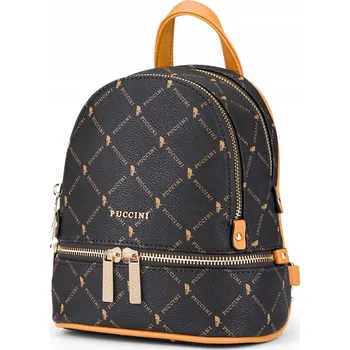 Městský batoh Mini Dámský Batůžek PUCCINI Hnědý Malý Batoh s Monogramem BLXP0043P-2