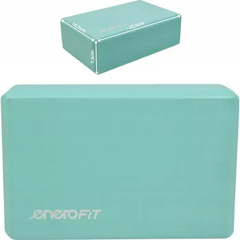 Stabilní kostka na jógu ENERO FIT Pěnový blok mátový Pilates 23 cm