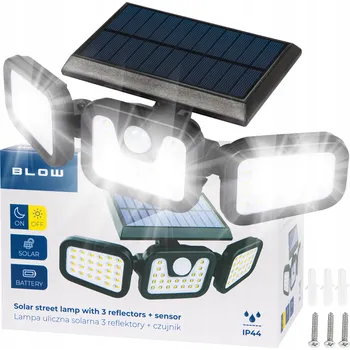 Venkovní osvětlení SOLÁRNÍ LAMPA LED 3v1 VENKOVNÍ ULICE ZAHRADNÍ SE SENZOREM SOUMRAKU A POHYBU