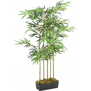 umělá květina Umělý bambus v plastovém květináči, 120 cm, zelený, 730 listů