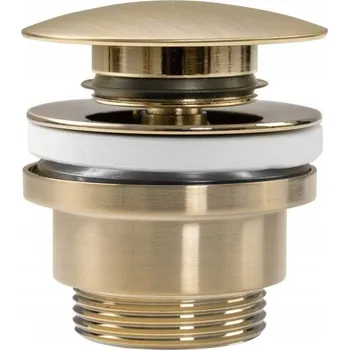 Sifon Umyvadlová click/clack zátka - univerzální - broušená zlatá