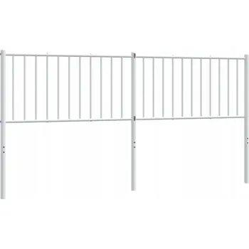 Klasické Čelo Postele z kovu, bílé, 187 x 3 x 90 cm