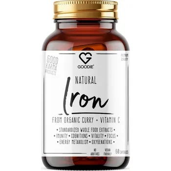 Zdraví Goodie Natural Železo komplex - Celistvý extrakt z BIO Kari lístků NakoRALS® - 60 kapslí