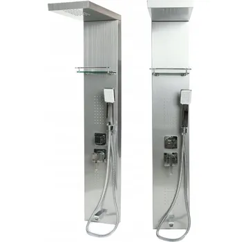 Sprchový panel Sprchový rohový panel TOLEDO 4v1 - s výtokem do vany - INOX