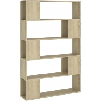 Knihovna Regál na knihy, dělicí stěna, dub sonoma, 100x24x155 cm