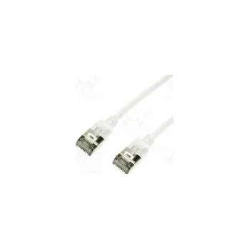 Kabel Patch cord U/FTP 6a lanko Cu TPE bílá Dél 1m 32AWG