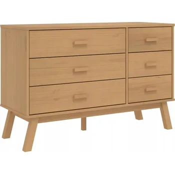 Komoda Komoda OLDEN z masivního borovicového dřeva, 111 x 42 x 73,5 cm, hnědá