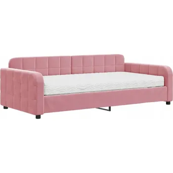 Pohovka Růžová pohovka/postel 2v1 s matrací 223x110x71 cm