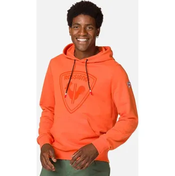 Pánská mikina Rossignol LOGO SWEAT HOOD FT pánská oranžová bavlněná mikina-2XL