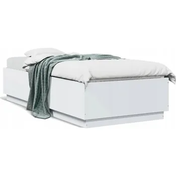 Postel Bílý rám postele 203 x 93 x 40 cm, materiál: dřevotříska