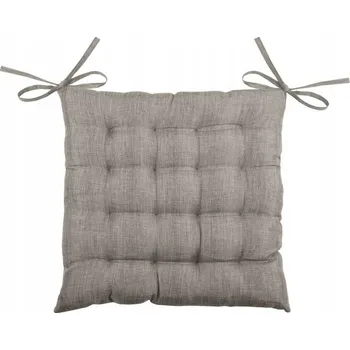 Polštář Polštář na židli BEA 40x40 zemité béžový, prošívaný, s tkaničkami na přivázání