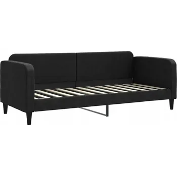 Pohovka Černá pohovka s funkcí spaní, 223 x 90 x 75 cm