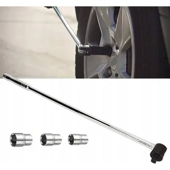 Klíč Momentový klíč 620 mm 1/2" na kola + 3 hlavice 17, 19, 21 mm