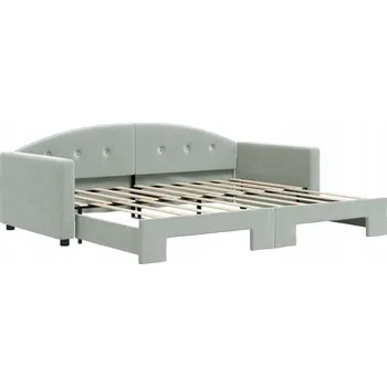 Pohovka Rozkládací lehátko s funkcí pohovky světle šedé 212x100x75 cm