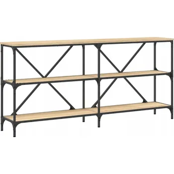 Konferenční stolek Konzolový stolek z dřevotřísky a železným rámem, dub Sono