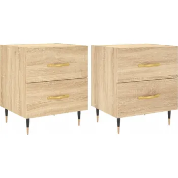 Noční stolek Noční stolek z materiálu na bázi dřeva, dub sonoma, 40x35x47,5 cm