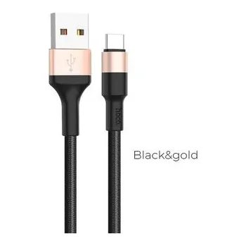 USB kabel A–USB‑C Hoco X26, 2 A, 1 m, černo‑zlatý - Hoco + zdarma možnost vyzkoušet a vrátit zboží do 30 dní