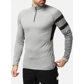 Pánské tričko Rossignol POURSUITE 1/2 ZIP HEATHER GREY triko-XL