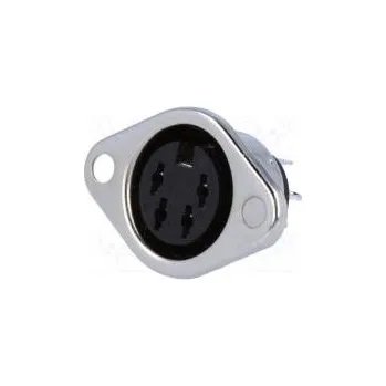 Elektrická zásuvka Zásuvka DIN zásuvka PIN 4 Uspořádání výv 216° přímý pájení