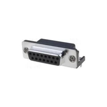 Elektrická zásuvka D-Sub PIN 15 zásuvka zásuvka standard 7,2mm úhlové 90° THT