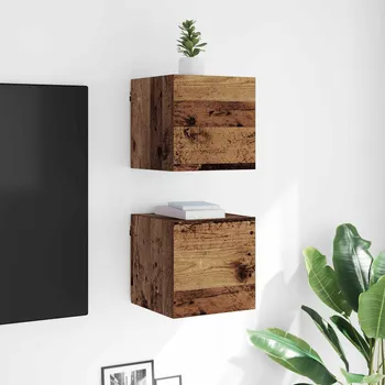 Televizní stolek vidaXL Televizní skříň Staré dřevo 30,5 x 30 x 30 cm kompozitní dřevo