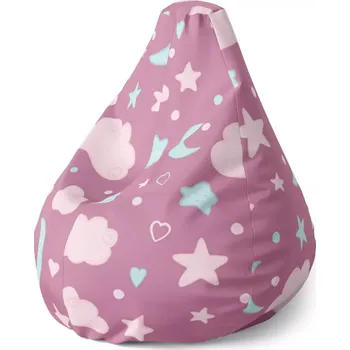 Sedací pytel Sablio Sedací vak Pear Dětská obloha - 70 x 95 x 15 cm
